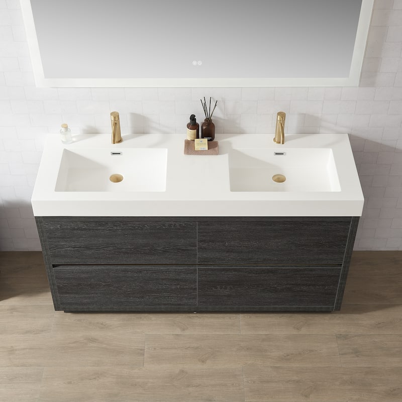 Huesca Bath Vanity with Composite Integral Sink Top without Mirror