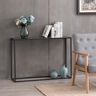 Overstockwood Grain Entrance Entry Table Long Narrow Console Table Grey Dailymail
