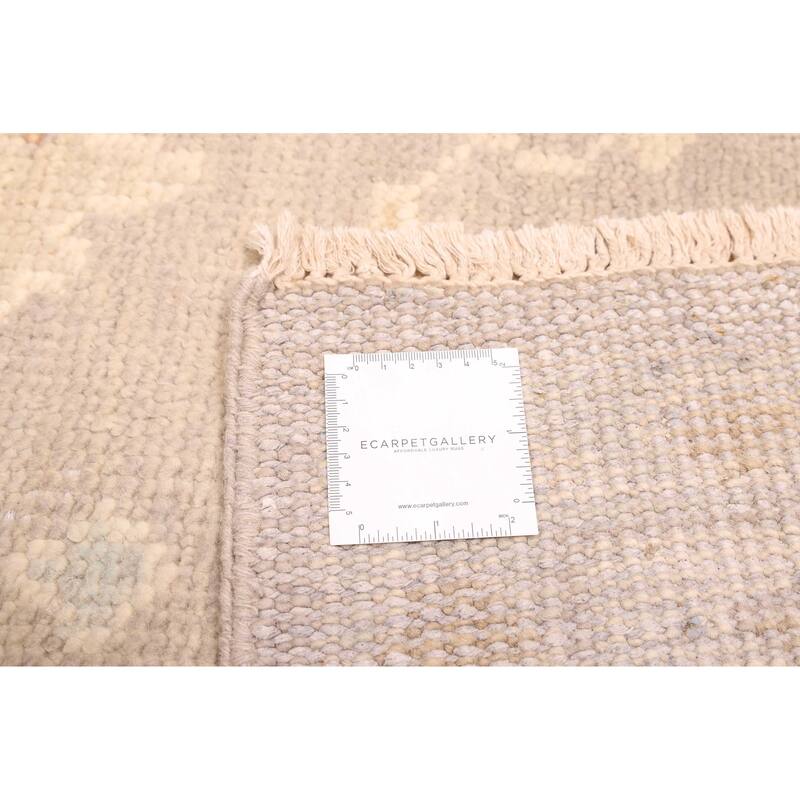 ECARPETGALLERY Hand-knotted Modern Oushak Grey Wool Rug - 8'7 x 11'11