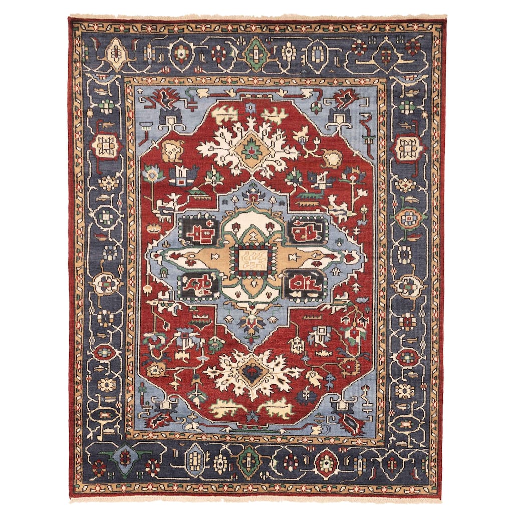 ECARPETGALLERY Hand-knotted Jules Serapi Red Wool Rug - 7'9 x 9'9