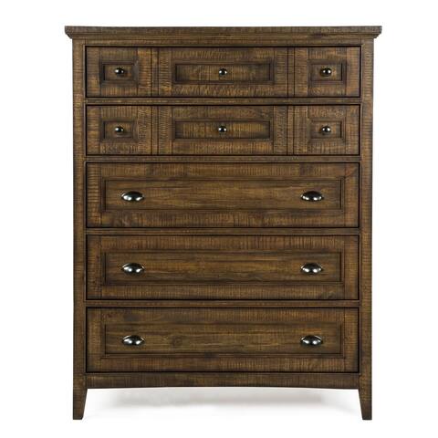 Bay Creek Relaxed Traditional Toasted Nutmeg 5 Drawer Chest