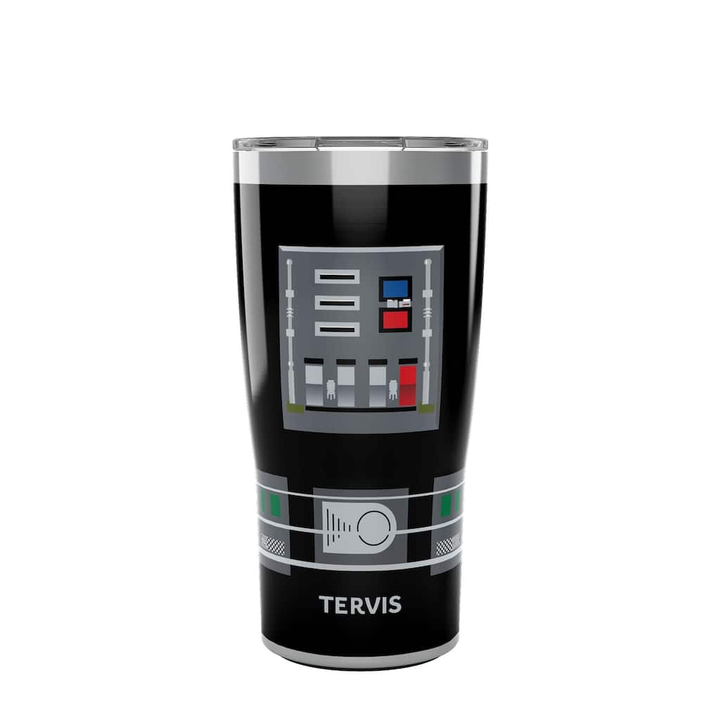 Tervis Traveler Star Wars Darth Vader Breastplate Detail Triple Walled Insulated Travel Tumbler, Stainless Steel