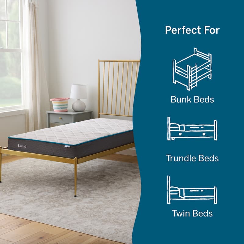 Lucid Comfort Collection 7 Inch Innerspring Mattress Firm Feel On