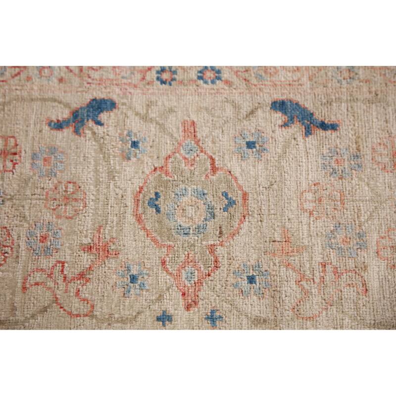 Vegetable Dye Ziegler Oriental Area Rug Hand-Knotted Wool Carpet - 8'11"x 11'10"