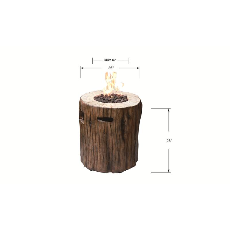 Mansfield Redwood Concrete Fire Column by Modeno - OFG308