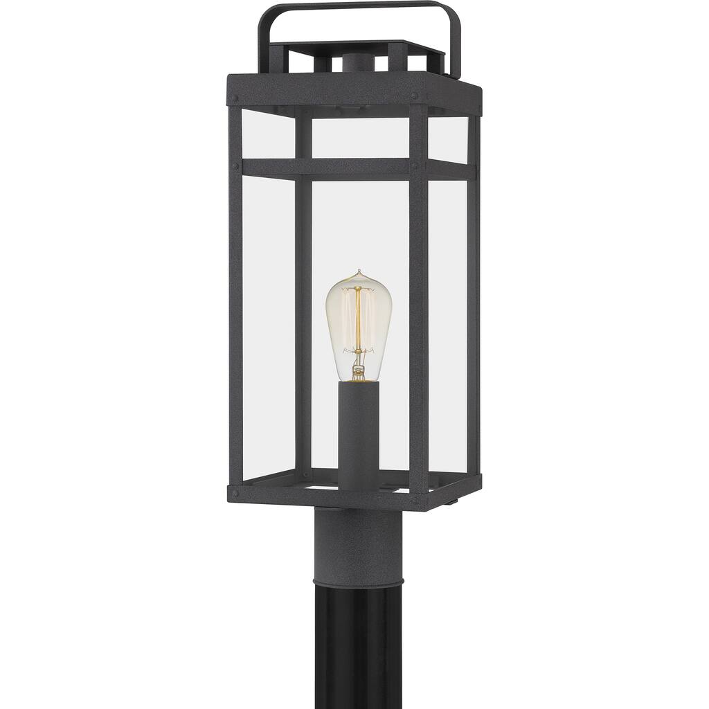 Keaton Outdoor Post Lantern - Mottled Black