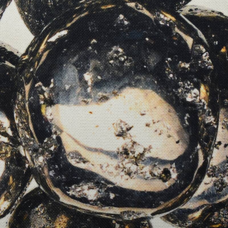 StyleCraft Norman Wyatt Home - Pebble Stone Print Pillow - Black