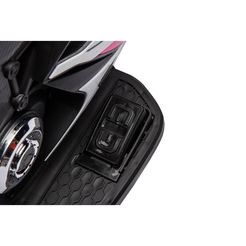 Children's Motorcycle with Headlight, Pink Ride on Motorcycle with Illuminated Wheels, Electric Car Toy with LED Lights