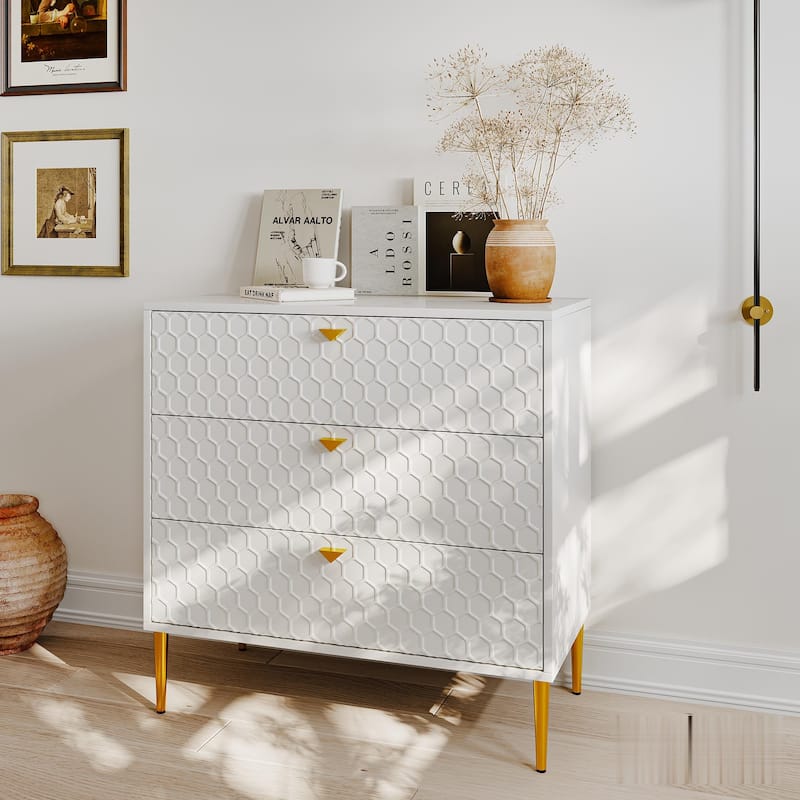Morden Wood Furniture 3-Drawer Dresser Chest