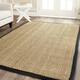 SAFAVIEH Natural Fiber Oceana Herringbone Seagrass Rug - 9' x 12' - Natural/Black