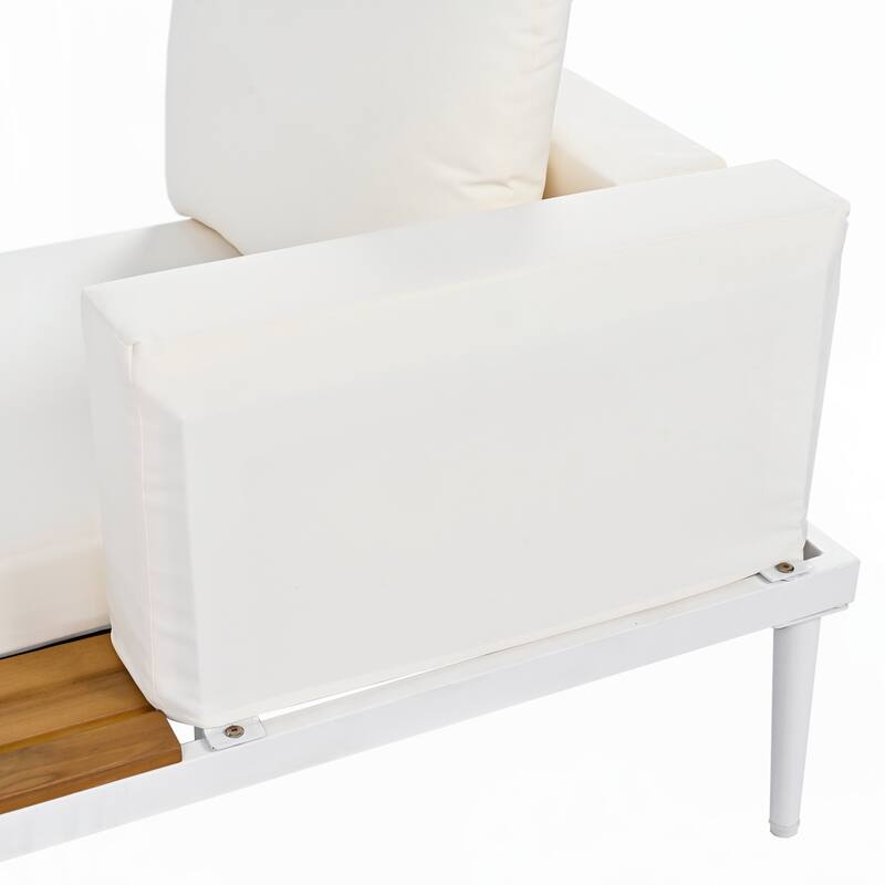 2 in 1 Padded Chaise Lounges for Poolside,Balcony