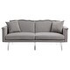preview thumbnail 104 of 115, Velvet Loveseat Sofa Bed with 2 Pillows, Mid Century 2-Seat Couches Convertible Sofa Bed for Living Room, Bedroom,Office