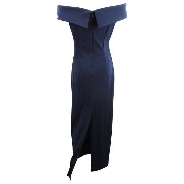 vince camuto off the shoulder gown