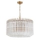 preview thumbnail 2 of 3, Lofton 7 Light Aged Brass Chandelier