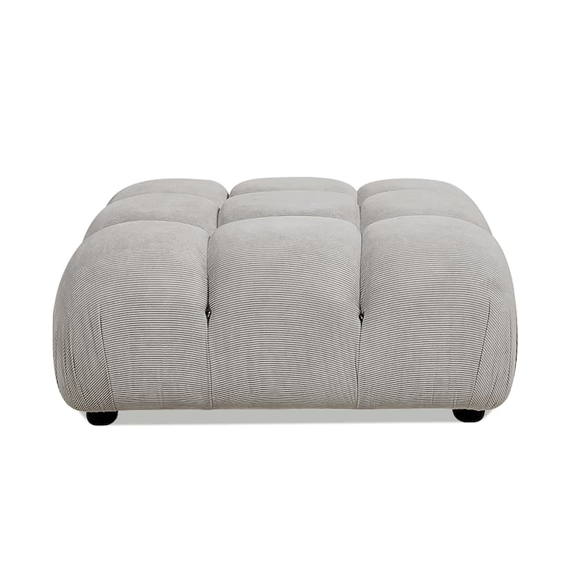 Marcel 36" Bubble Modular Modern Cocktail Ottoman - Grey