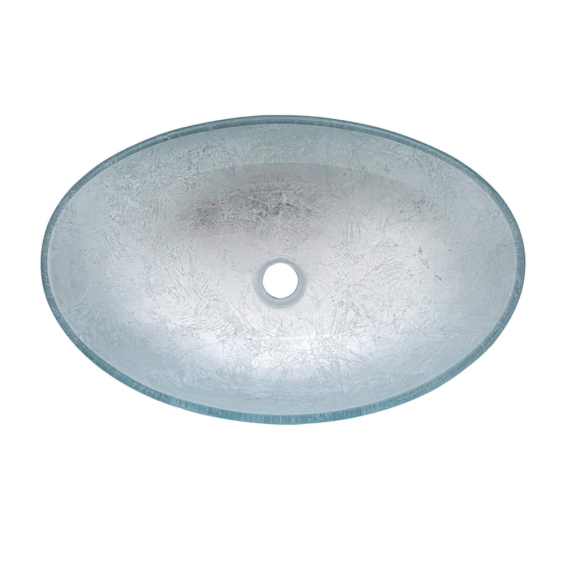 Fine Fixtures modern glass Vessel Oval 20 X 14