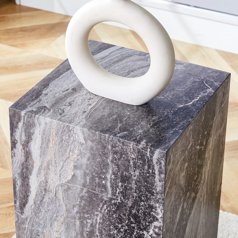 GDFStudio Alaric Wood Coffee Table with Natural Wood or Marble Texture