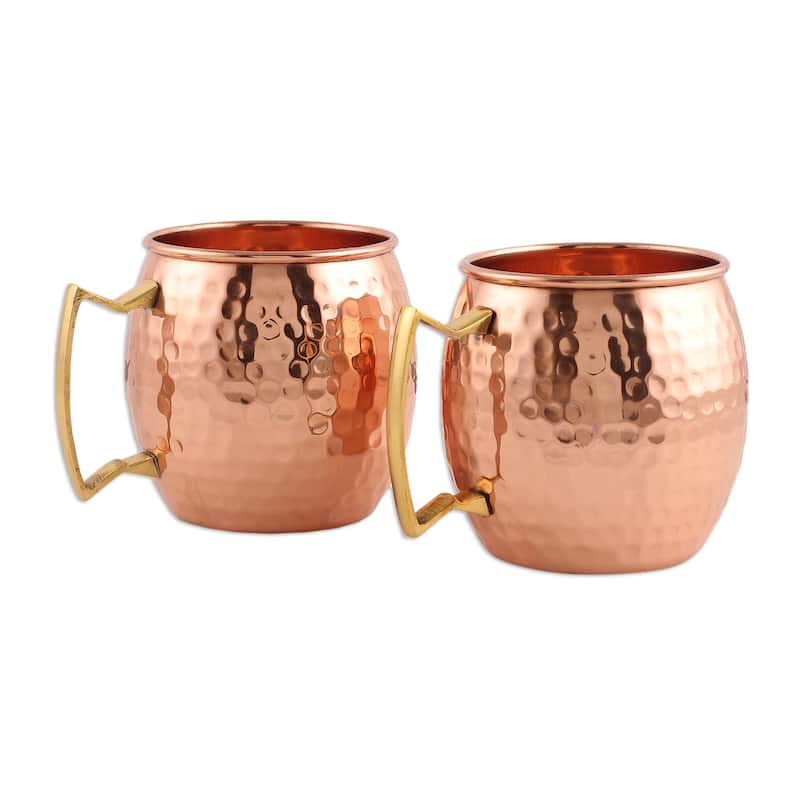 Novica Handmade Tavern Style Copper Mugs (Pair)