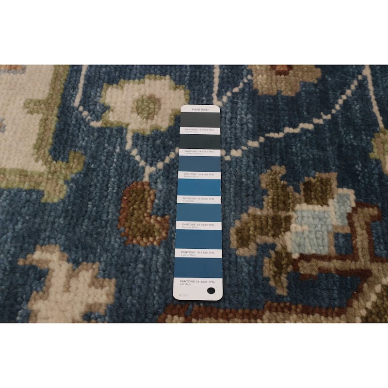 ECARPETGALLERY Hand-knotted Jules Serapi Navy Wool Rug - 8'11 x 11'11