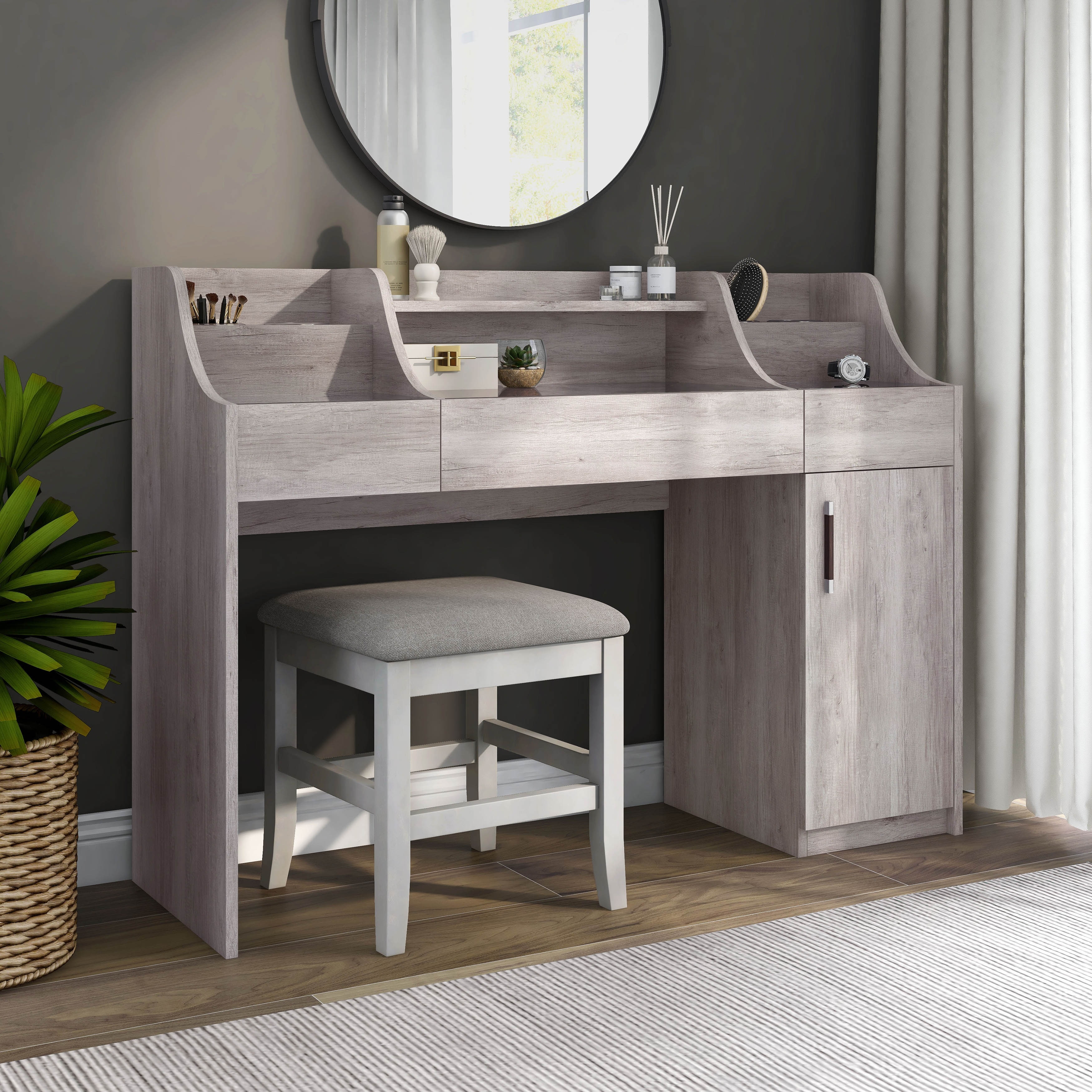 Coastal makeup clearance vanity