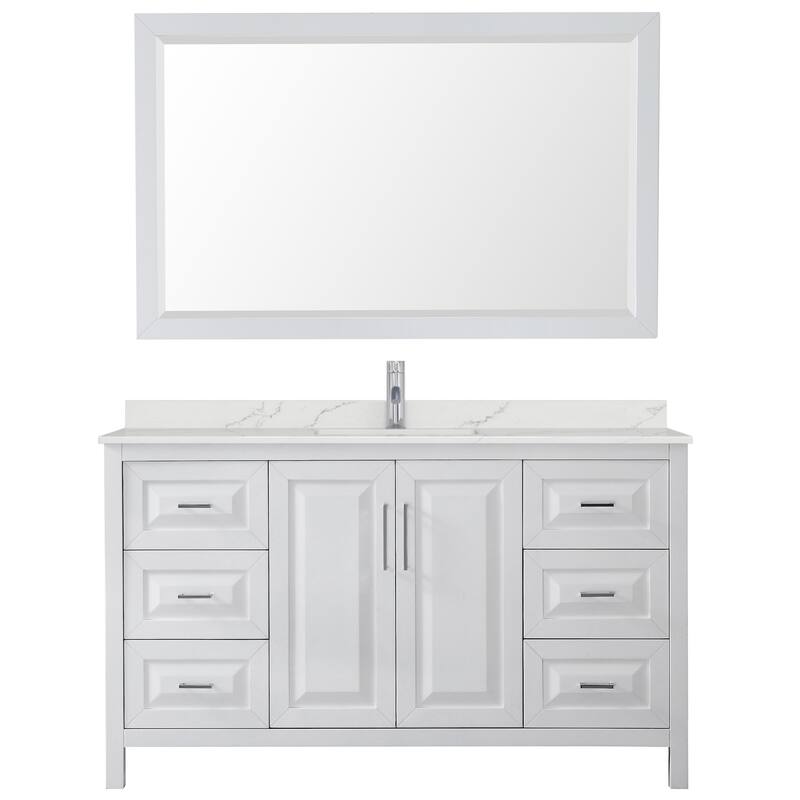 Wyndham Collection WCV252560S-QTZ-UNSM58 Daria 60" Free Standing