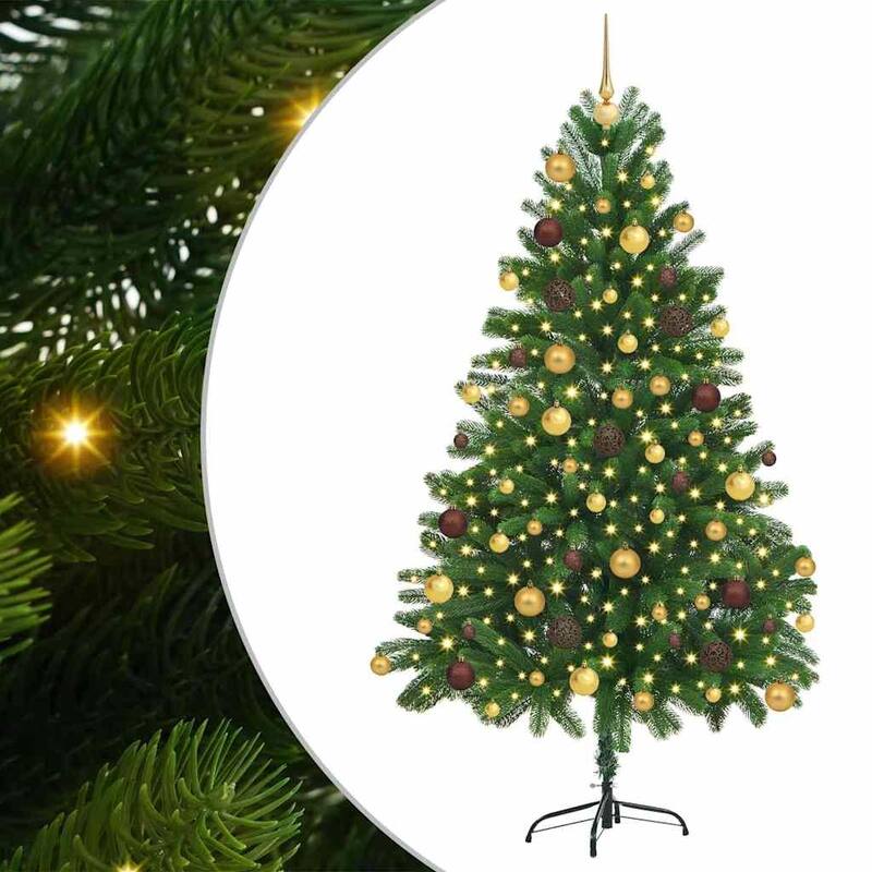 vidaXL Artificial Christmas Tree Green 70.9" PVC