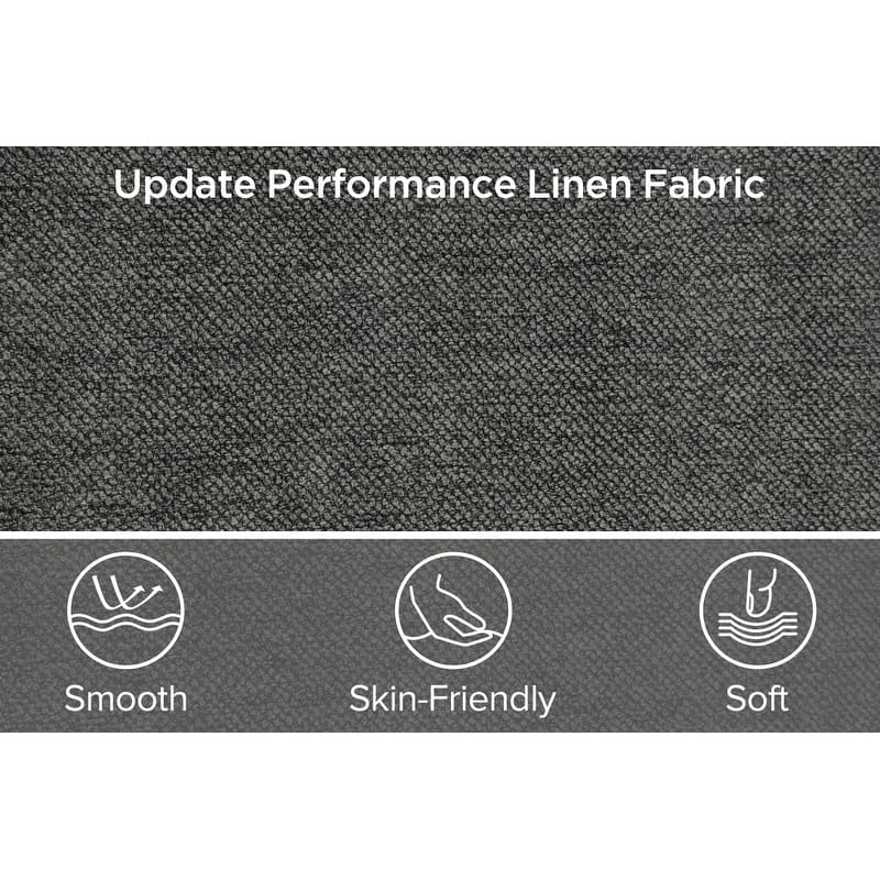 130" L-Shaped Modular Sectional Sofa with Movable Storage Ottoman