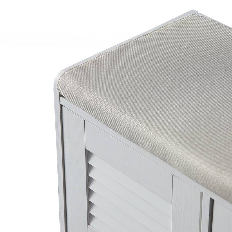 Entryway Bench with Shoe Storage, Shoe Bench with Cushion, Adjustable Shelves