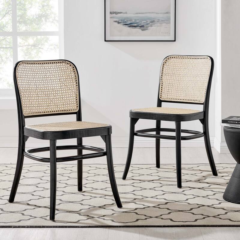 Winona Wood Dining Side Chair Set of 2 - Black
