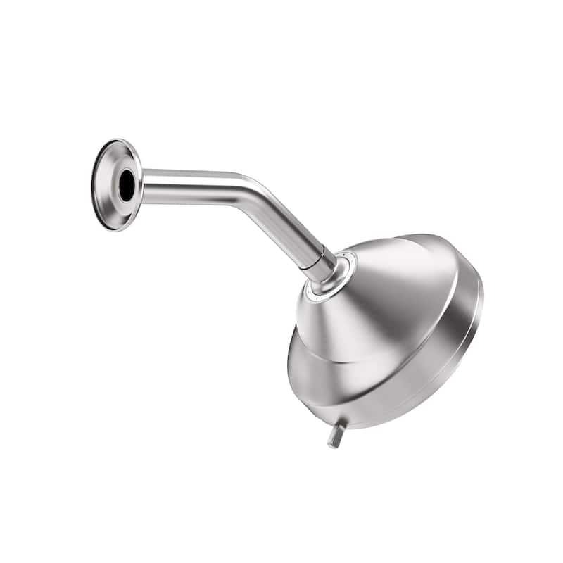 10-Spray Patterns 5 in. Wall Mount Rain Fixed Shower Head with Shower Arm and Flange