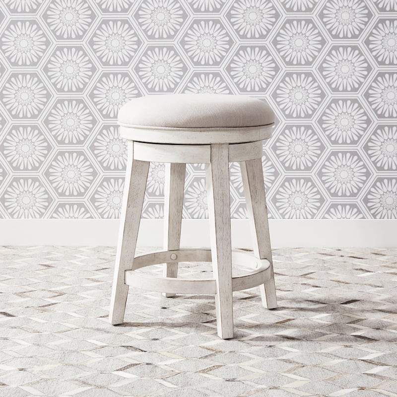 Modern Farmhouse Flea Market White Distressed 4 Piece Set