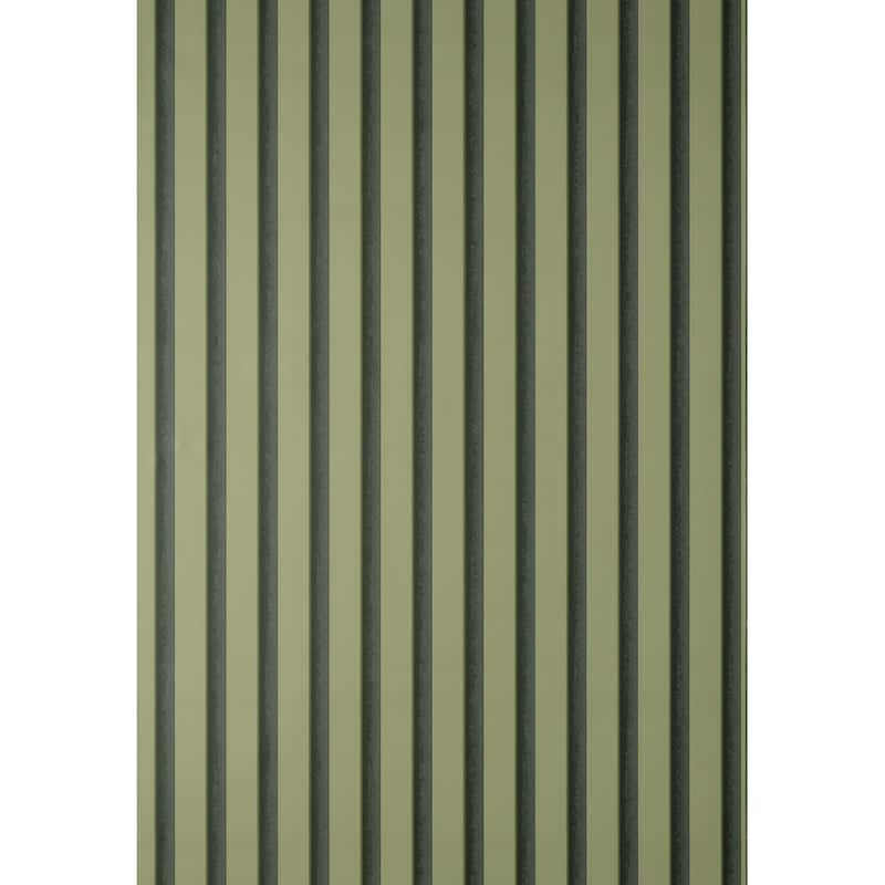 Fine Decor Reggie Olive Vertical Slats Wallpaper