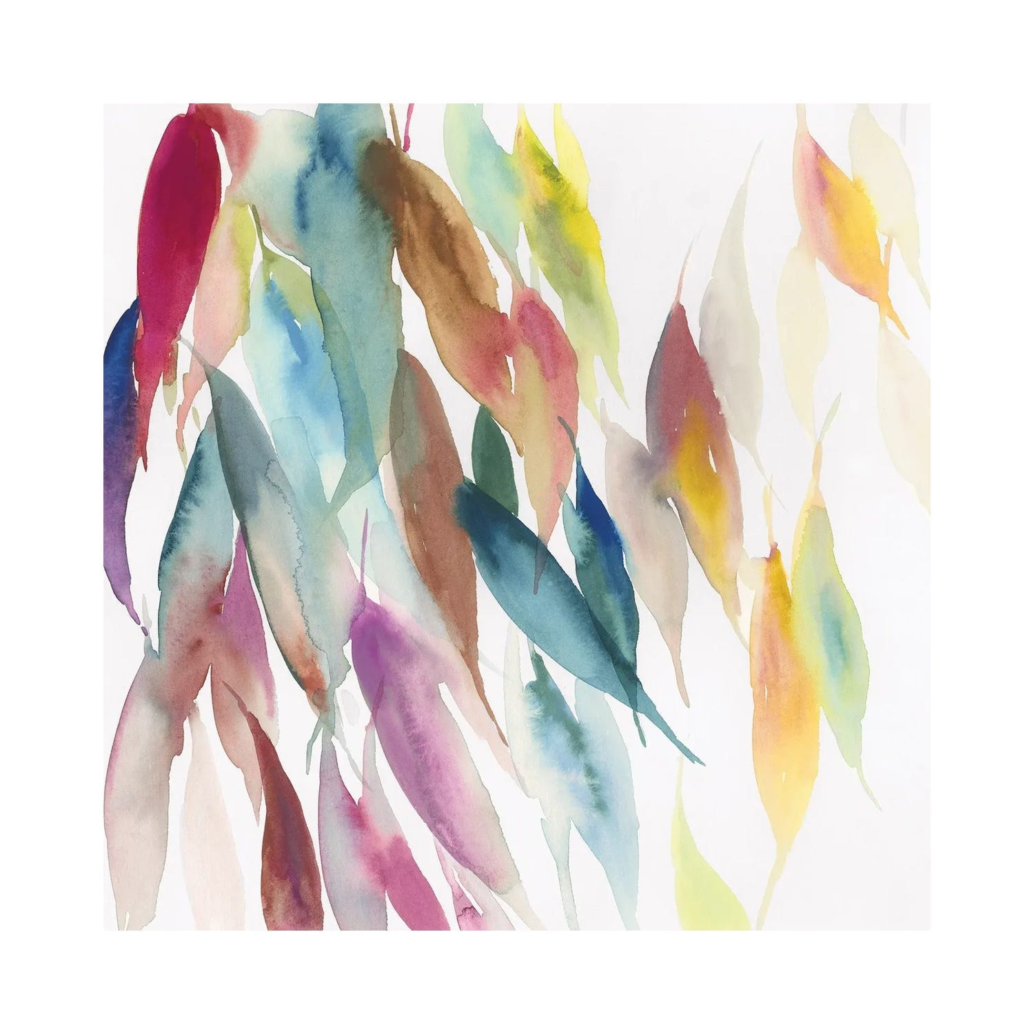 "Fallen Colorful Leaves I" by Tom Reeves Canvas Print