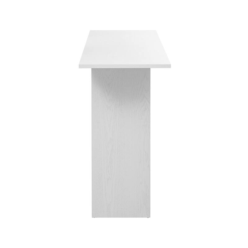 Modern and Curved Design Ash Veneer Console Table with Shelf,Suitable for Entryway,Hallway Living Room,Foyer,Corridor