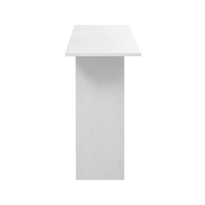 Roomfitters Modern Console Table with Arch Cutout Design, Ash Veneer Entryway Accent Table with Shelf