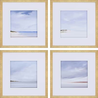 Shores S/4 Framed Art Giclee Under Glass - Blue
