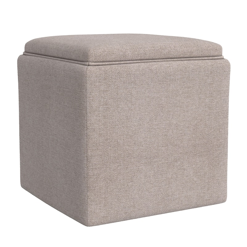 HomePop Storage Ottoman with Tray Top