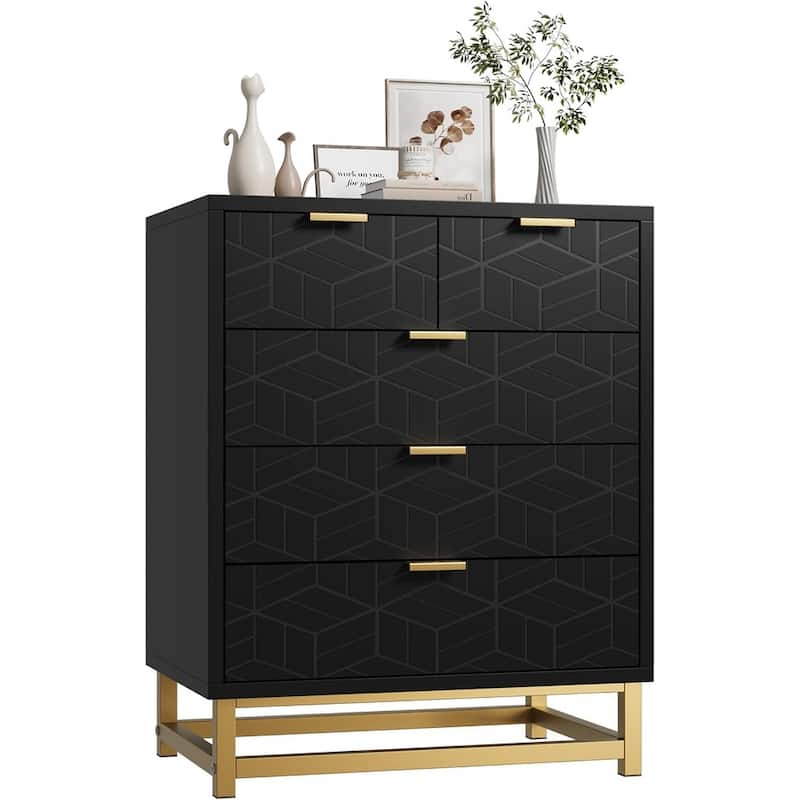 5 Drawer Dresser For Bedroom With Modern Style