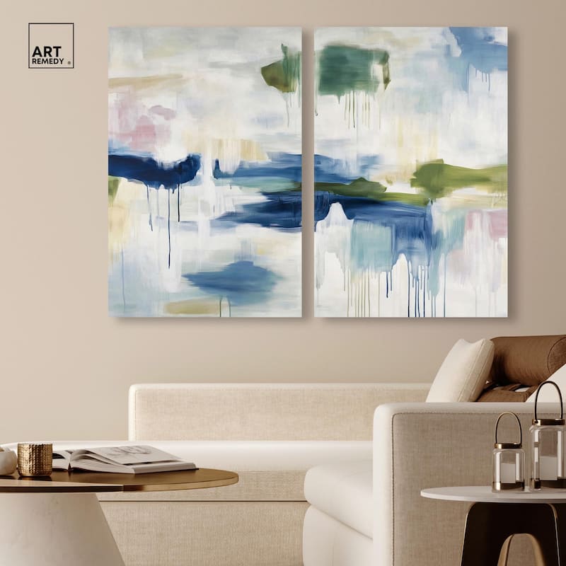 Kairos I Canvas Set of 2 by Art Remedy, Gallery Wrapped
