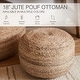 preview thumbnail 7 of 26, Juniper Home Saba Round Jute Pouf Ottoman/Foot Stool