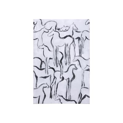 Horse Herd I (30 x 45) Canvas Art Print