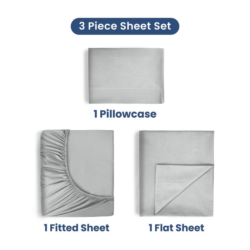 Martex 400 TC 100% Cotton Sateen, Deep Pocket, Silky Soft Sheet Set