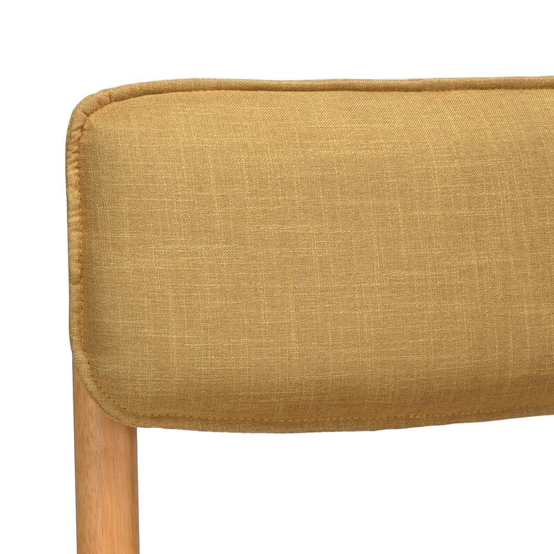 Modern Wooden Blended Linen Dining Chair (Set of 2)