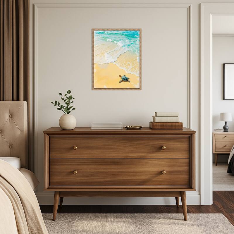 Turtling by Kintsugi99 Framed Canvas Wall Art Print