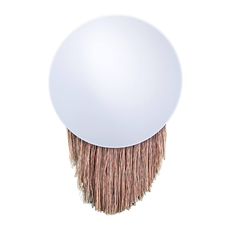 SEI Furniture Pascow Round Decorative Mirror - Natural