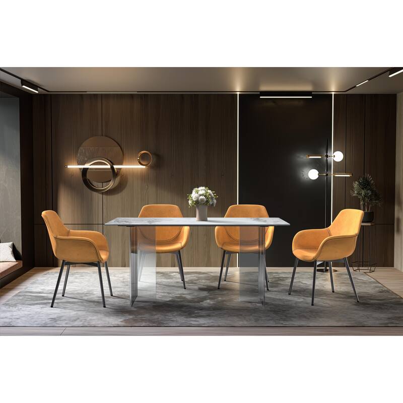 Kova Rectangular Dining Table with Sintered Stone/Glass Top