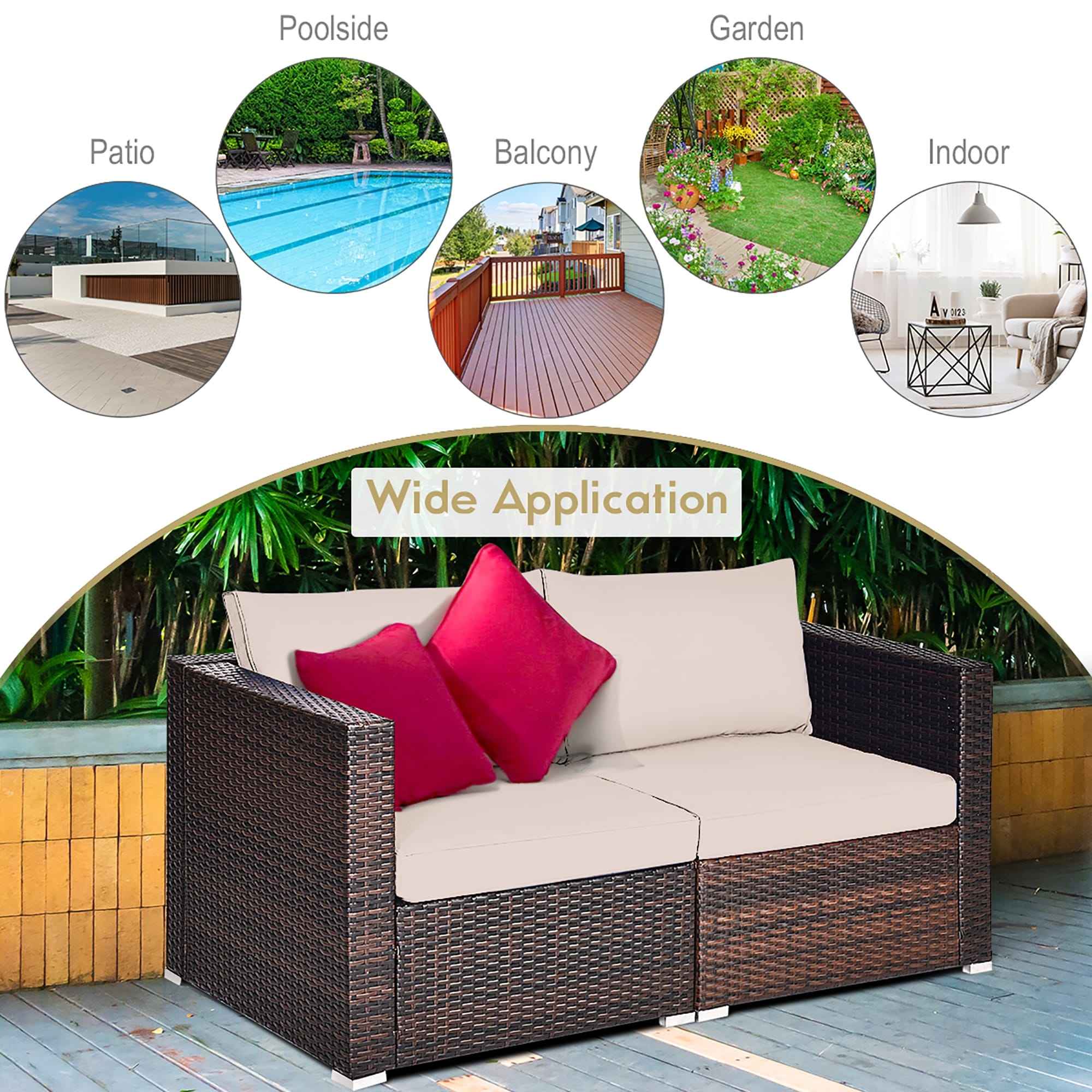 Rattan corner suite discount
