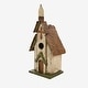 preview thumbnail 6 of 14, Glitzhome 12"H Rustic Distressed Wood Natural Birdhouse