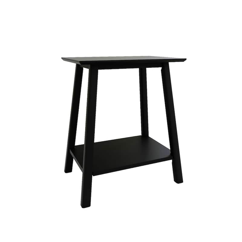 Plank and Beam Mid-Century Modern Accent End Table - 23" L x 16.25" W x 25.5" H