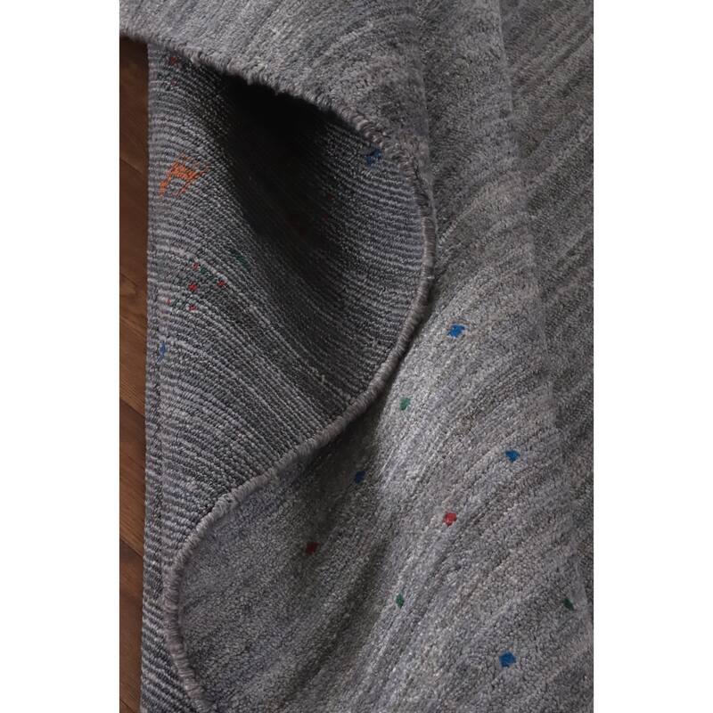 Hand Knotted Oriental 100% Wool Carpet Tribal Animal Pictorial Greys & Charcoal Gabbeh Area Rug - 12' 3'' X 9' 3''